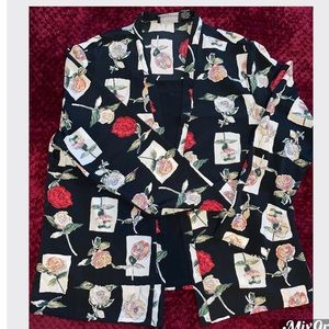 Shirt with Floral Overlay